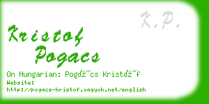 kristof pogacs business card